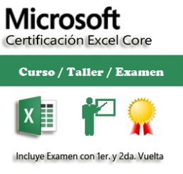 Curso, Taller y 2V Examen Certificación Excel Core